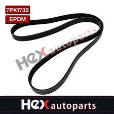 EPDM Serpentine Belt 7PK1732 for Acura RDX 2.3L Dodge Viper Honda CR-V 2007-2013