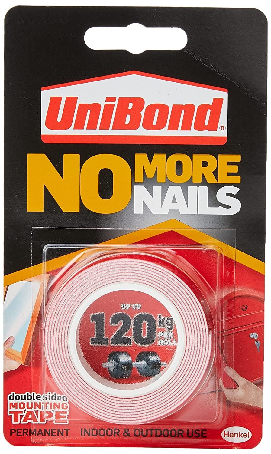 Henkel Unibond No More Nails Ultra Strong Double Sided Mounting Tape Perma NUOVO