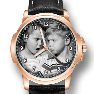 CUSTOM ENGRAVED GENTS MENS PHOTO WRIST WATCH