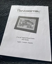 Pandigital 9" x 10" Digital Photo Frame EN FR SP Manual How-To User Guide ONLY