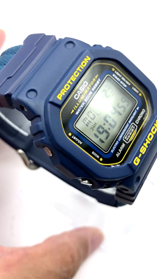 Rare CASIO G-SHOCK DW-5600EB-2V Blue Digital Watch 200M Waterproof