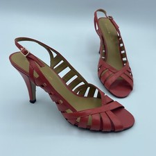 Bandolino Fortson Women Pink Slingback Open Toe Heel Shoe Size 8M Pre Owned