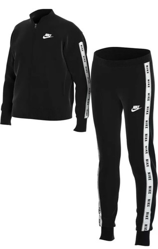 Nike Sportswear NSW Girl’s Tracksuit Size XS Age 6 -7 Yrs Black White CV9657 010 - Picture 5 of 11