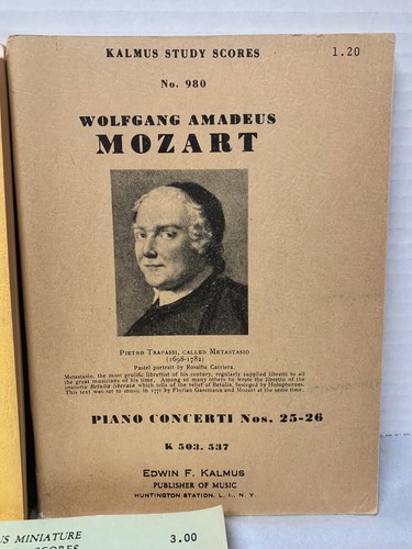 Kalmus Miniaturorchester Partituren Musikbuch Lot (5) Beethoven, Mozart, Bach - Bild 4 von 13