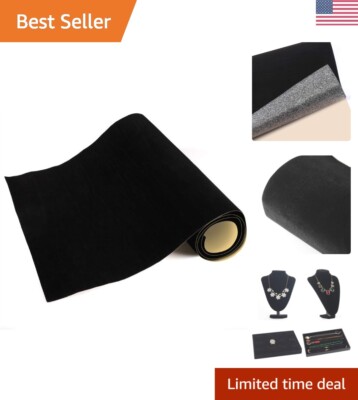 Black Peel and Stick Felt Sheets - 2PCS Multi-Purpose Adhesive - 14.6'' x 39.4''