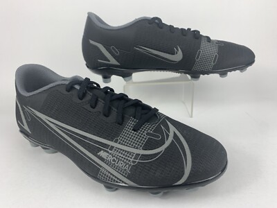 Nike  Mercurial Vapor 14 Club MG Black and Silver Soccer Cleats Mens Size 10.5 Nike Kids Mercurial Vapor 14 Club FG-MG - Black-Silver  main image 3