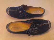 Natural Soul Fanner Black Suede Slides Mules Flats Sz 9M
