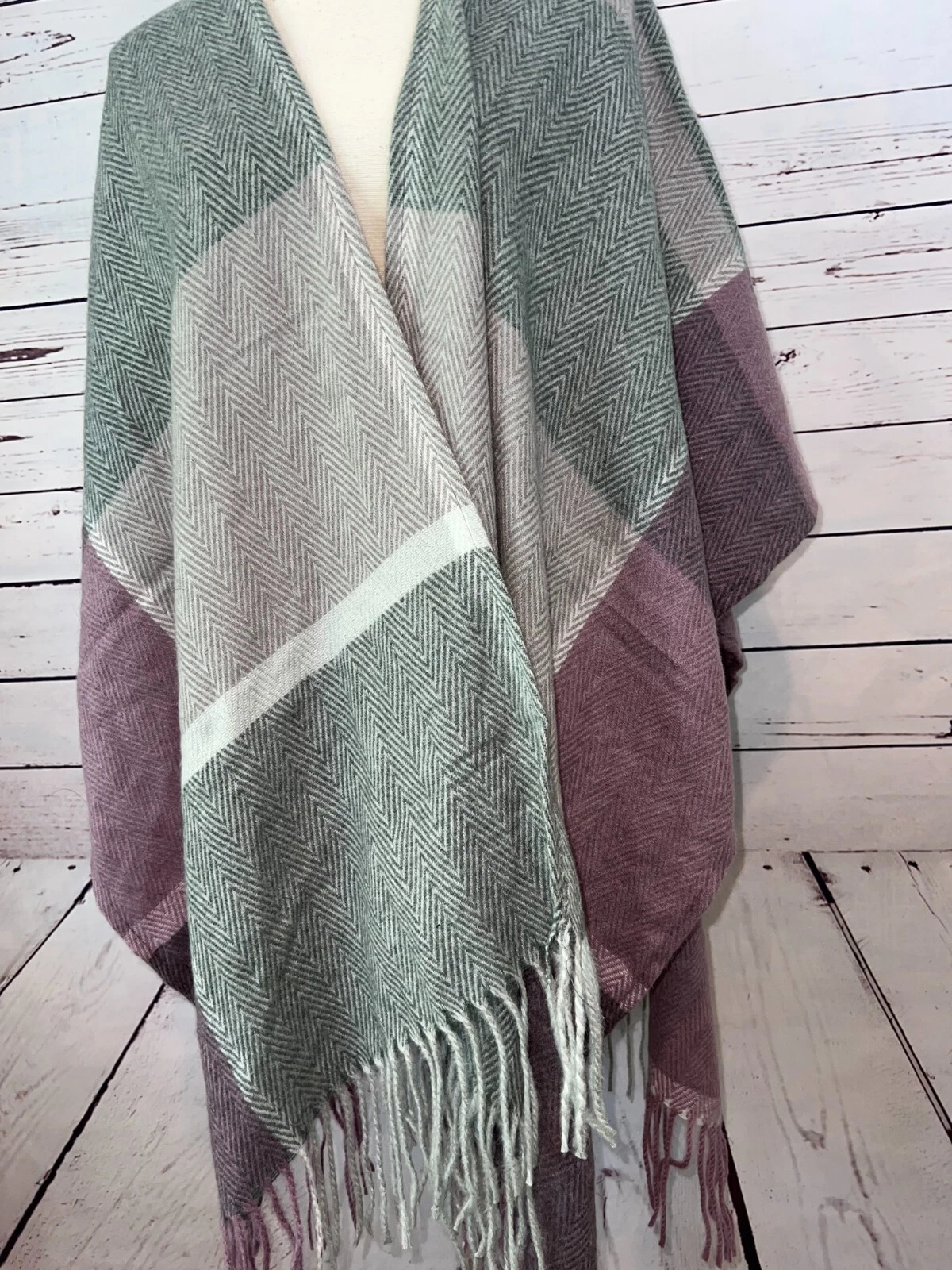 Woolrich Shawl Sweater Lagenlook ONE SIZE Poncho Oversized Cardigan NWT Wrap