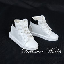 1/4MSD 1/3SD BJD White Board Shoes Sports Sneakers Lace-up Black Top Line DIKA