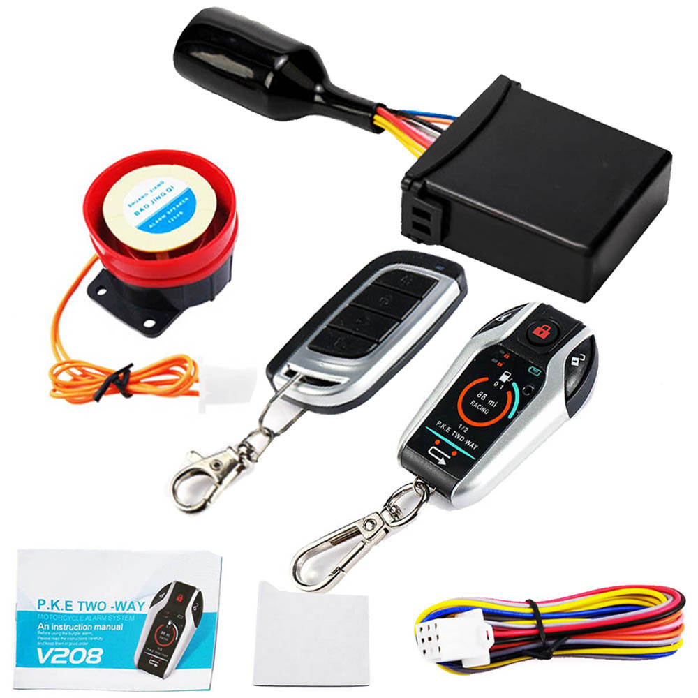 Remote Control Anti-Theft Alarm Security System Start For Motorcycle Scooter