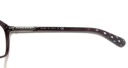 Chanel 3252 1410 Eyeglasses Glasses Dark Red Gray Mix / Silver CC 51mm (Small) - Picture 5 of 6