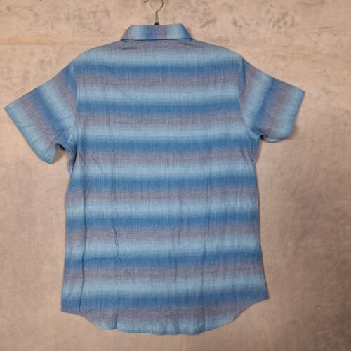 Travis Mathew Button up shirt Mens Meidum Blue Neighbors Pool S/S NWT - Picture 3 of 9