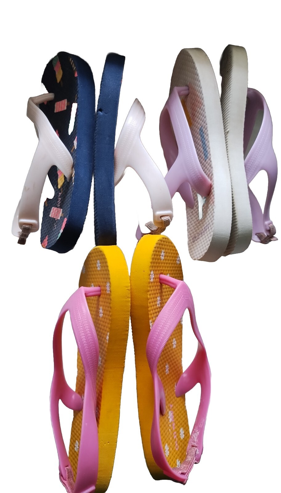 WOW!! ASSORTITI VECCHI SANDALI MARINI IMPERMEABILI INFRADITO PERIZOMA (LOTTO DI 3) TAGLIA 7 8