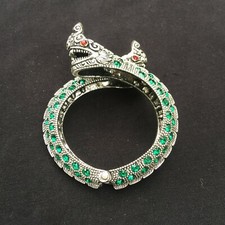 Pulsera Naga Brazalete Dragón Verde Jem Talismán Danza Tailandesa Joyería Amuleto Tailandés
