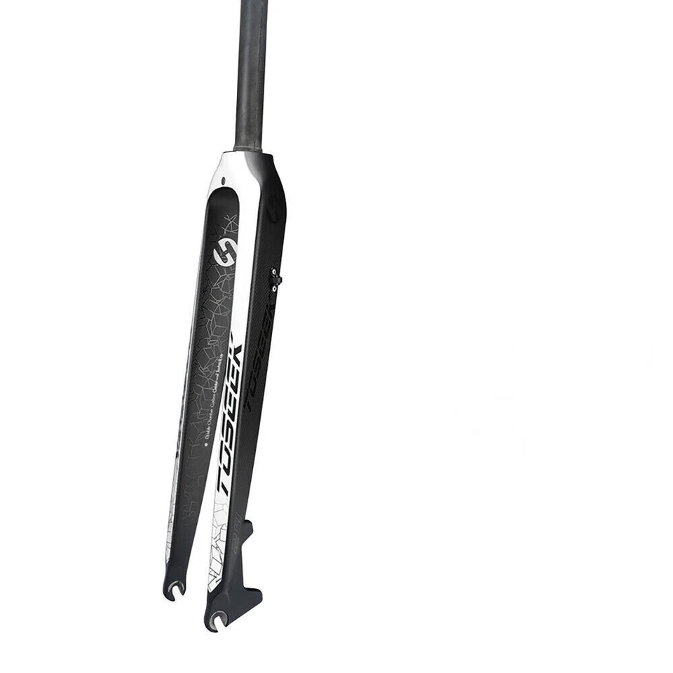 TOSEEK 1-1/8" Full Carbon Fiber MTB Bike Fork Disc Brake Rigid Forks 26/27.5/29" - Image 3 of 4
