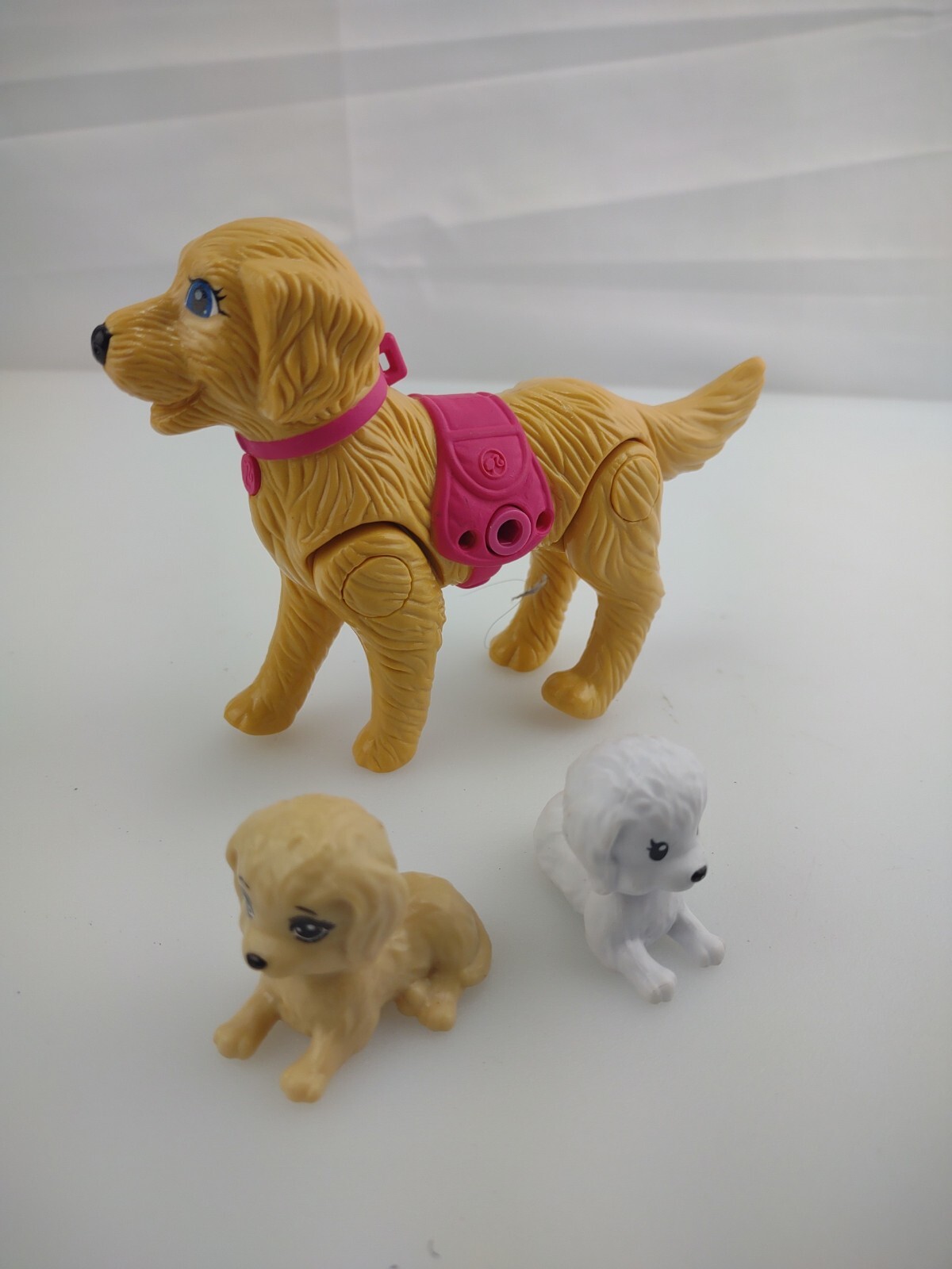 Lot of 3 Barbie Dogs . One Strollin' Walking Taffy Dog and two puppies