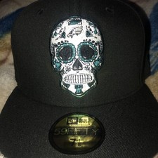 Philadelphia Eagles 7 1/8 Hat New Era Dia de los Muertos Edition Cap Super Bowl