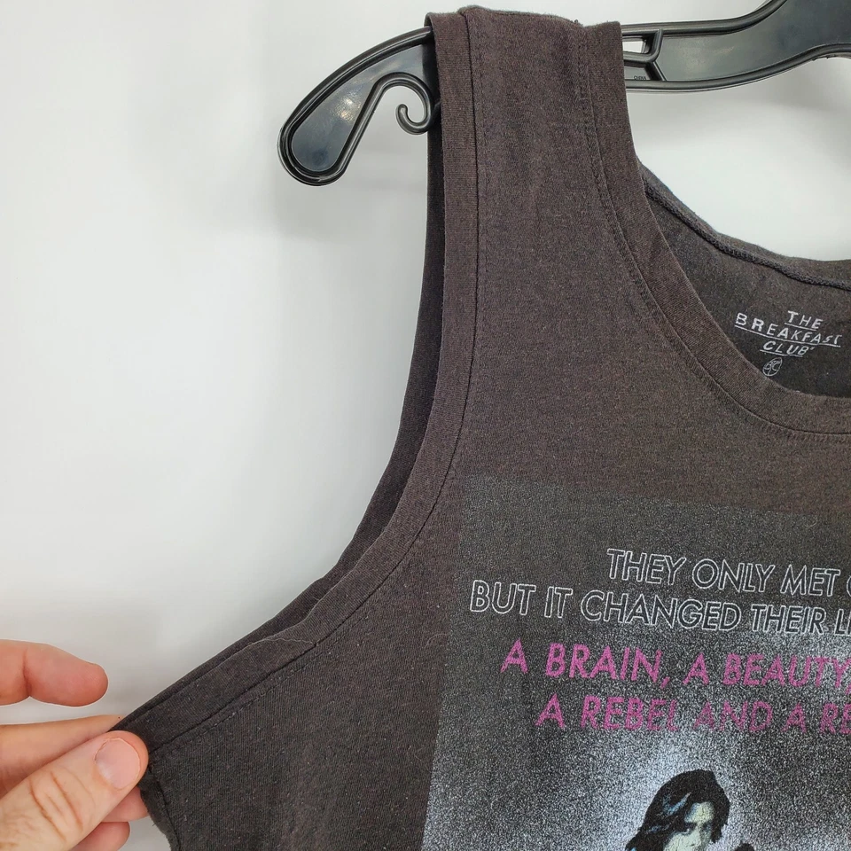 Camiseta sin mangas The Breakfast Club Movie para mujer pequeña negra con estampado gráfico Foto 4 de 4