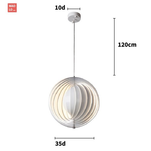 Lampadario da soffitto a sospensione Attacco E27 Moderno Elegante Luna Moon - Foto 3 di 12