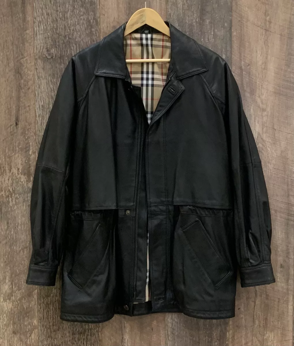 Vintage burberry leather jacket hotsell