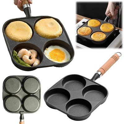4-Loch Pfannkuchen pfanne Gusseisen Antihaft-Steak-Bratpfanne  Küche