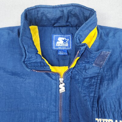 Michigan Wolverines Starter Jacket Mens 2XL Blue Vintage Football