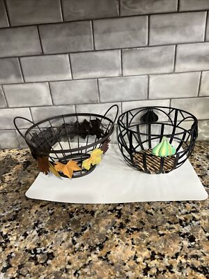 Two Decorative Metal Baskets