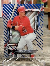 2018 High Tek Pattern 1 Waves/Diagonals Blue Rainbow Foil Carson Kelly Rookie RC