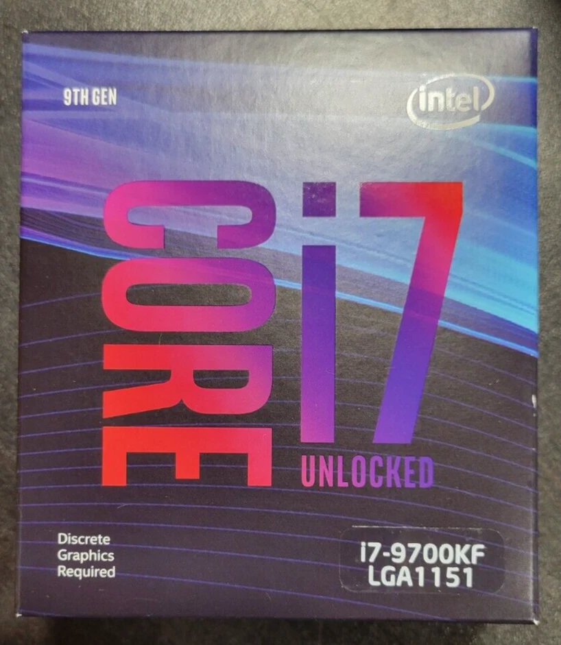 New in box Intel Core i7-9700KF LGA1151 3.6Ghz 12MB Cache 8-Core CPU Processor - Image 2 of 3