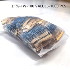 1 W 1 1000pcs 10x 100Value Metal Film Resistor Assortment Kit 1  - 1MOhm