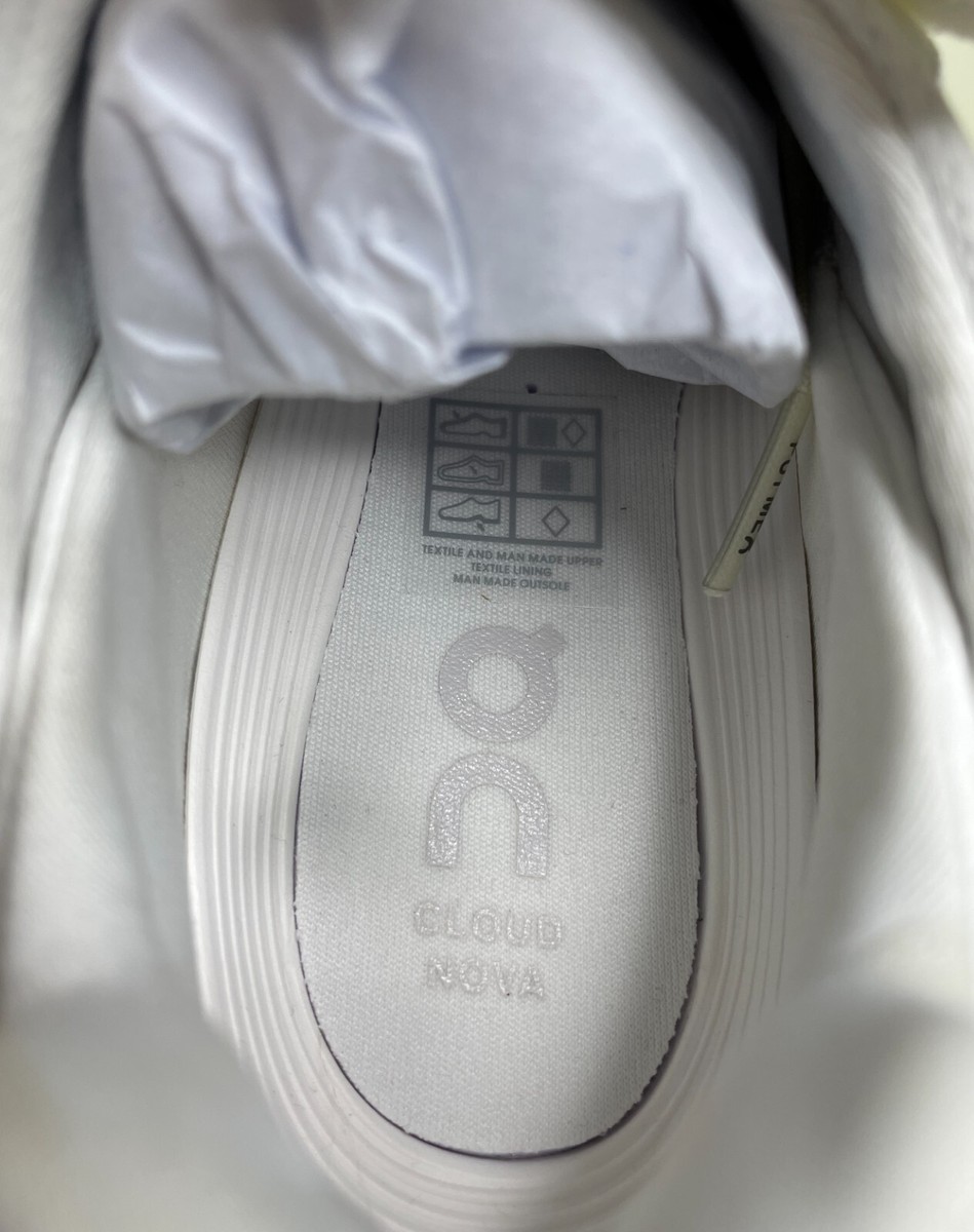 On Cloudnova Triple White Cloudtec Athletic Shoes Men's Size On Cloudnova Triple White Cloudtec Athletic Shoes Men's Size