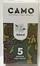 CAMO Self-Rolling Natural Leaf Wraps 125mm wraps - Natural Flavor (Full Box)