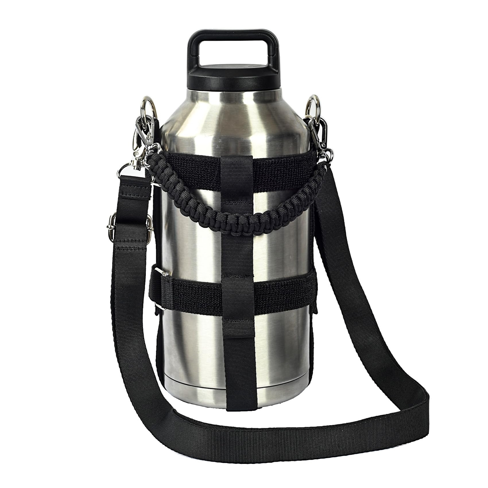 QICAIPO Water Bottle Holder with Strap and Paracord Handle - Fits Yeti, Hydro...