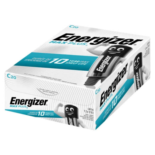 20 x Energizer C Max Plus Alkaline Batteries | LR14 MN1400| 1.5v| Longer Lasting - Afbeelding 1 van 1