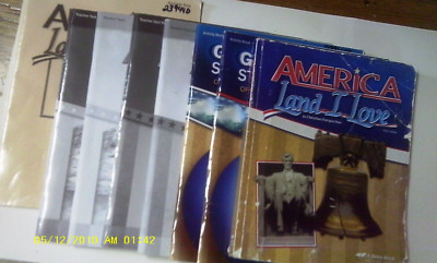 ABEKA HISTORY: AMERICA LAND I LOVE -8TH GRADE- COMPLETE SET- SEE DETAILS BELOW