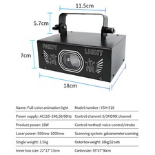 Disco Effect lighting RGB LED Beam DMX DJ Party Stage Laser Projector Light Zatx