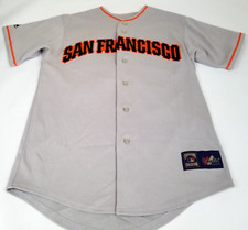 Willie Mays Jersey San Francisco Giants Men's Medium Gray Orange Black Spellout