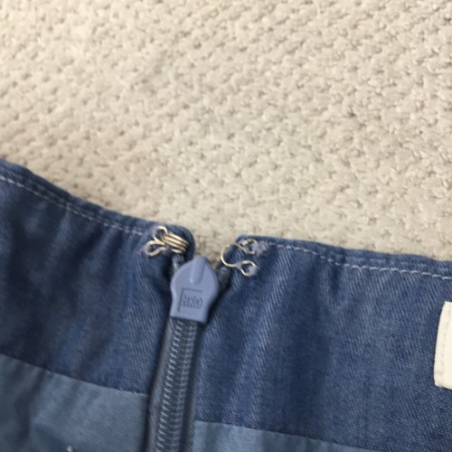 Kookai shorts womens 36 aus 8 blue high rise tencel zip pockets 109313 - Picture 6 of 10