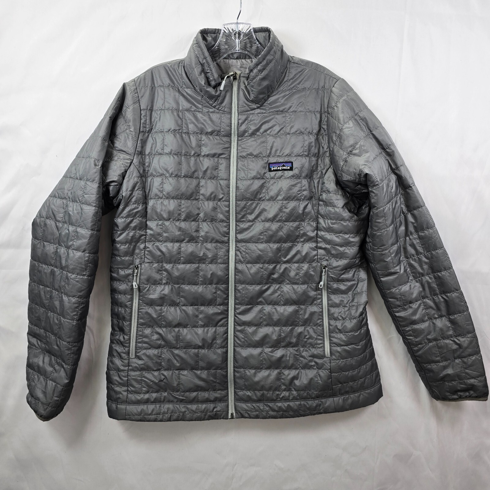 Chaqueta Patagonia Nano Puff Para Mujer Gris Acolchada Prima Loft Talla Grande