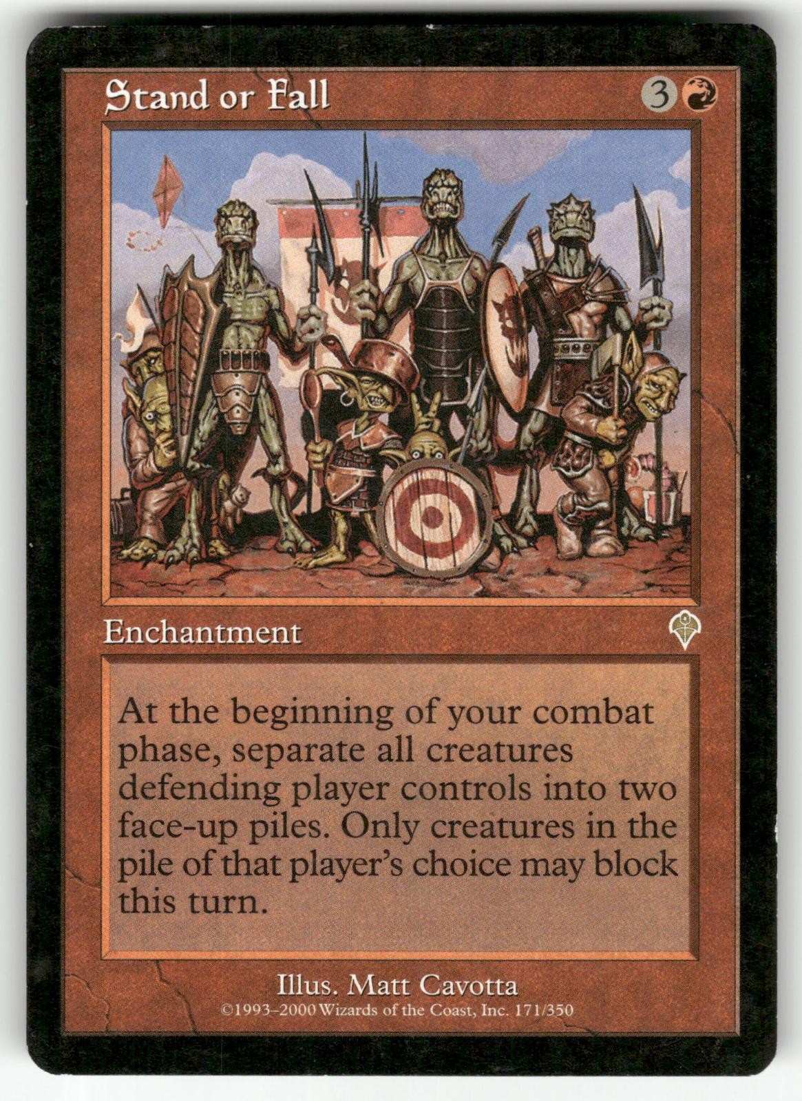 Stand or Fall 171 Rare Invasion Magic: The Gathering Lightly Played