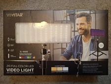 New Vivitar Vlog Video Podcast 210 Full Color Led Video Light Stand Wired