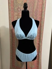 Vintage 60s Daffy California Baby Blue Bikini