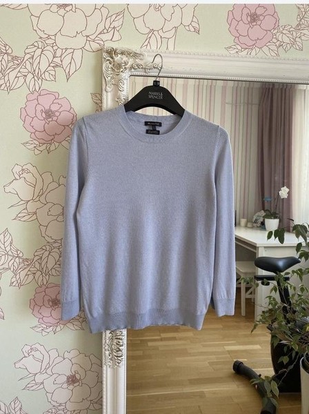 Men Massimo Dutti Sweater Blue Cashmere 36