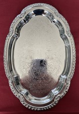 Small Vintage Silver Plated Tray With Faintly Engraved Personal Message c.1980s