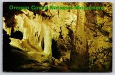 Vtg Postcard Oregon Caves, OR Joaquin Miller Chapel Marble Halls USA Unposted