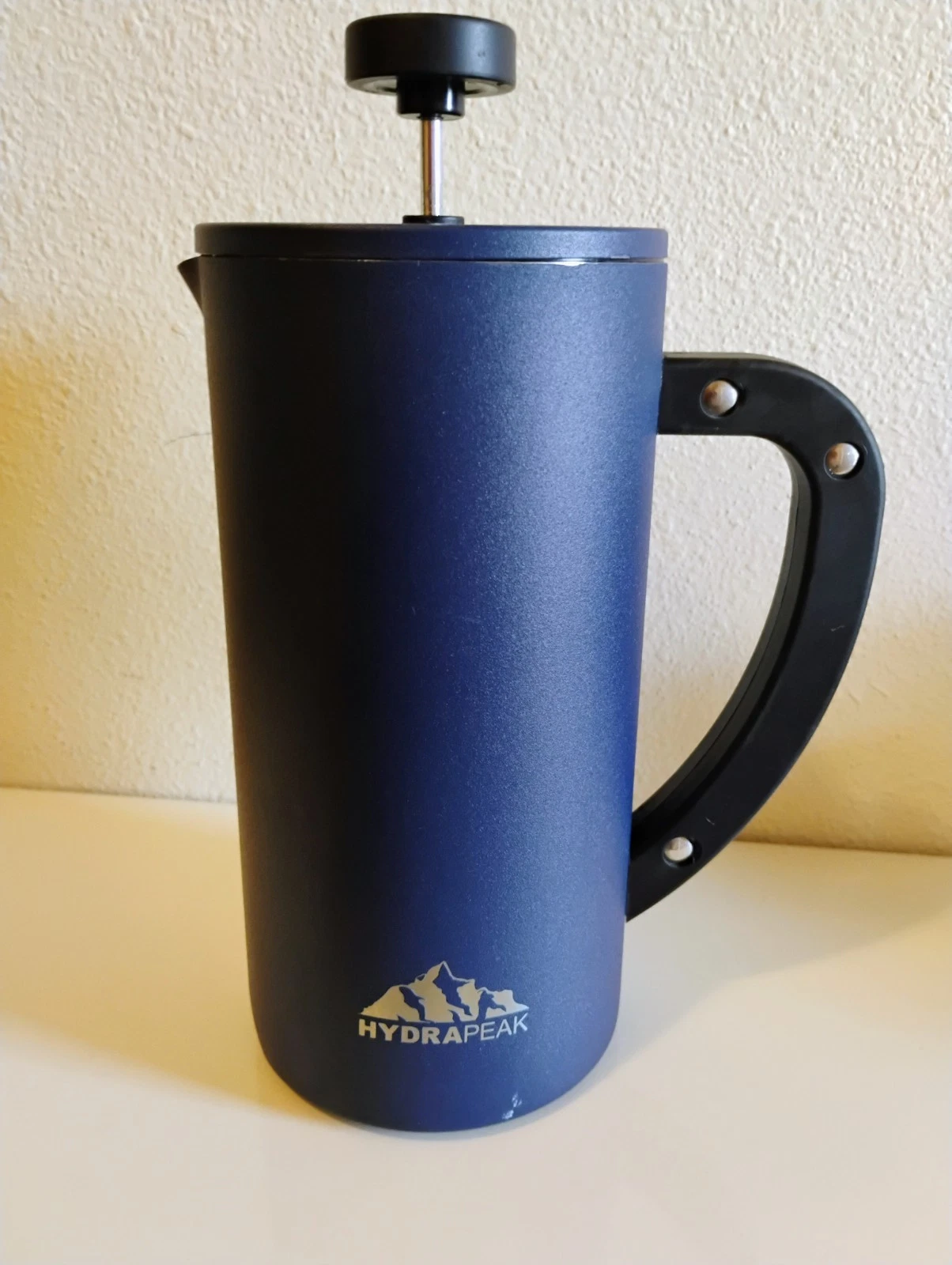 HydraPeak Dark Blue Insulated Coffee Press Stainless Steel. 8 cup.New