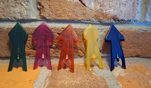 Power Rangers Time Force Chrono Blaster Tips Lot Bandai 5 Accessory Red 2000 Vtg