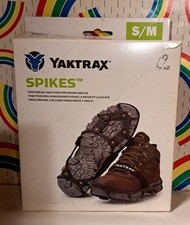 Yaktrax Spikes , S/M Black, NIB, NEW IN BOX Walk safely on snow  ice Work great