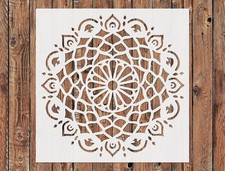 Reusable Mandala Art Stencil Template - Floral Shapes for DIY Crafts by Stenc