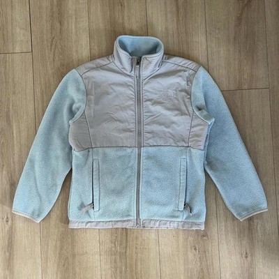 Vintage North Face Windbreaker Fleece babyblau und grau